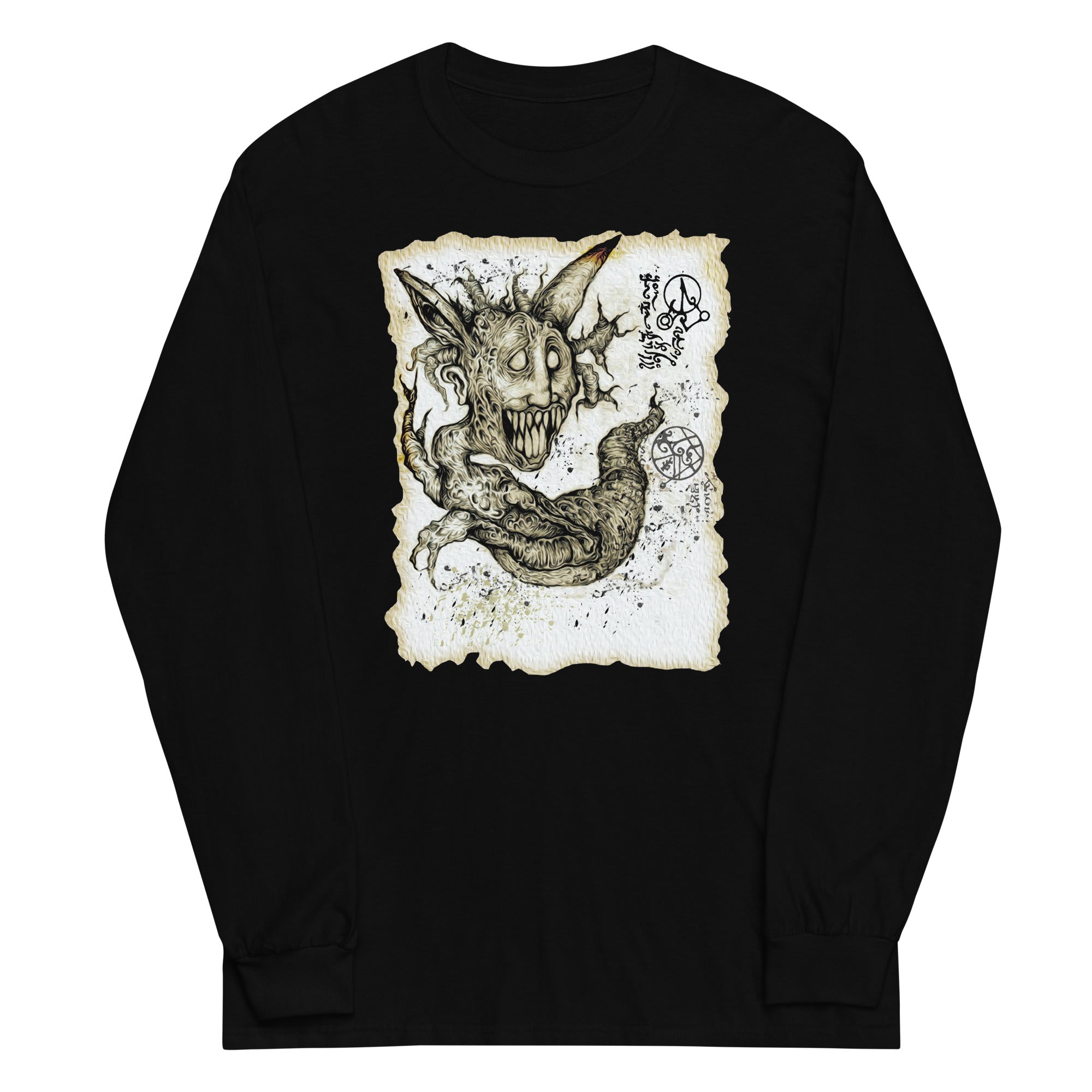 Necronomicon Summoned Demon Creature Long Sleeve Shirt - Edge of Life Designs