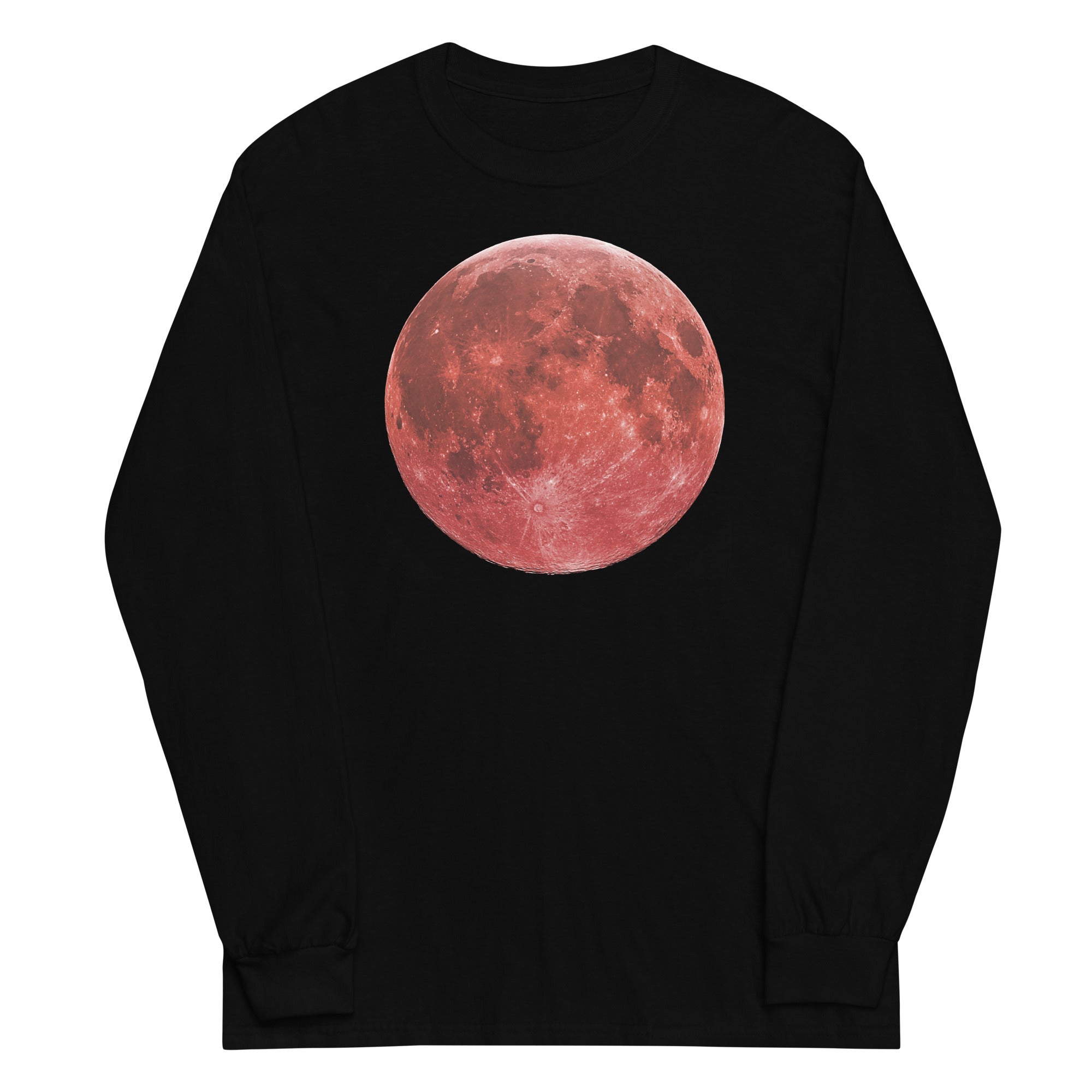 Blood Red Moon Total Lunar Eclipse Long Sleeve Shirt - Edge of Life Designs
