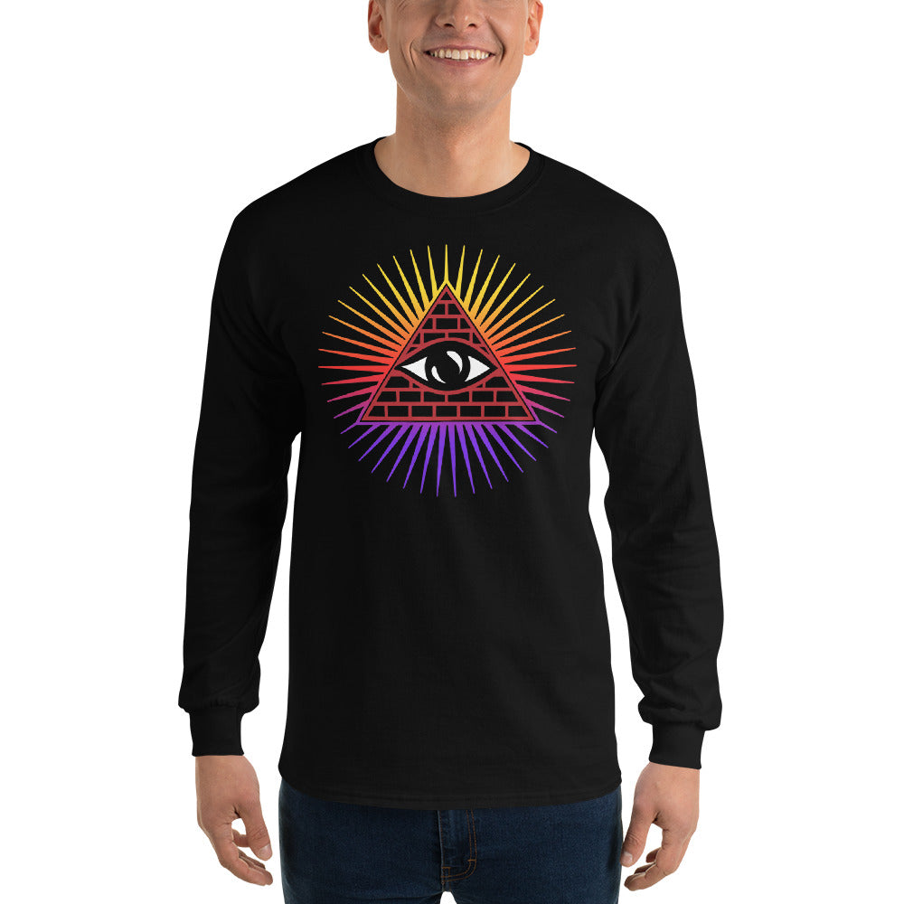 Illuminati All Seeing Psychic Eye Color Aura Long Sleeve Shirt - Edge of Life Designs