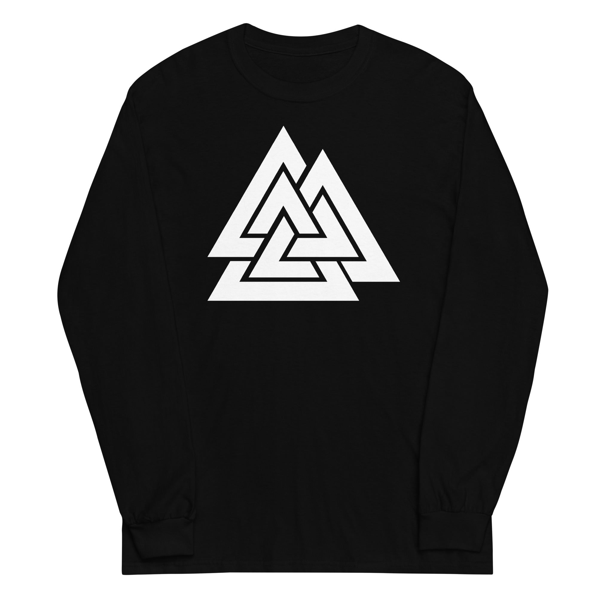 Viking Symbol Valknut Triangles of Power and Glory Long Sleeve Shirt - Edge of Life Designs