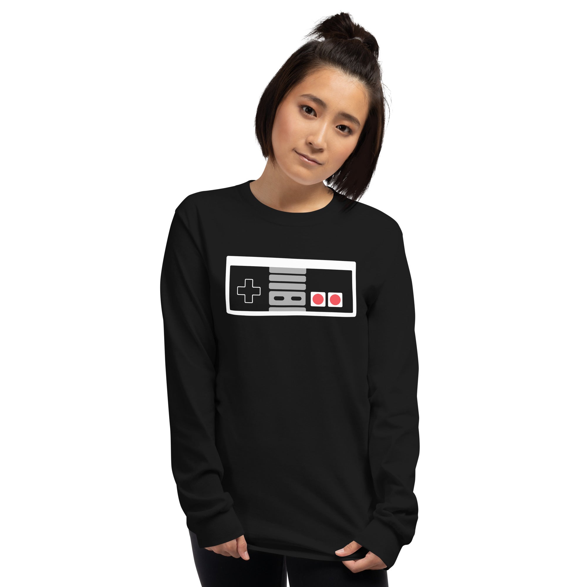 Classic 80's Style Game Controller Long Sleeve Shirt - Edge of Life Designs