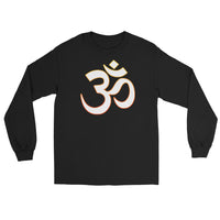 Om Sacred Symbol design on unisex long sleeve shirt, front view