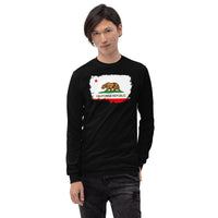 California State Flag design on unisex long sleeve shirt, front view
