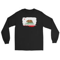California State Flag design on unisex long sleeve shirt, front view