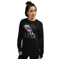 Together Forever Horror design on unisex long sleeve shirt, left-front view
