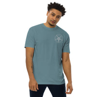 White Sigil of Baphomet design on unisex T-shirt, front view