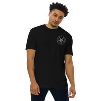 White Sigil of Baphomet design on unisex T-shirt, front view