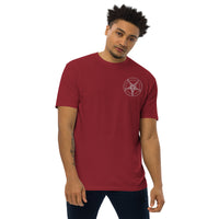 White Sigil of Baphomet design on unisex T-shirt, front view