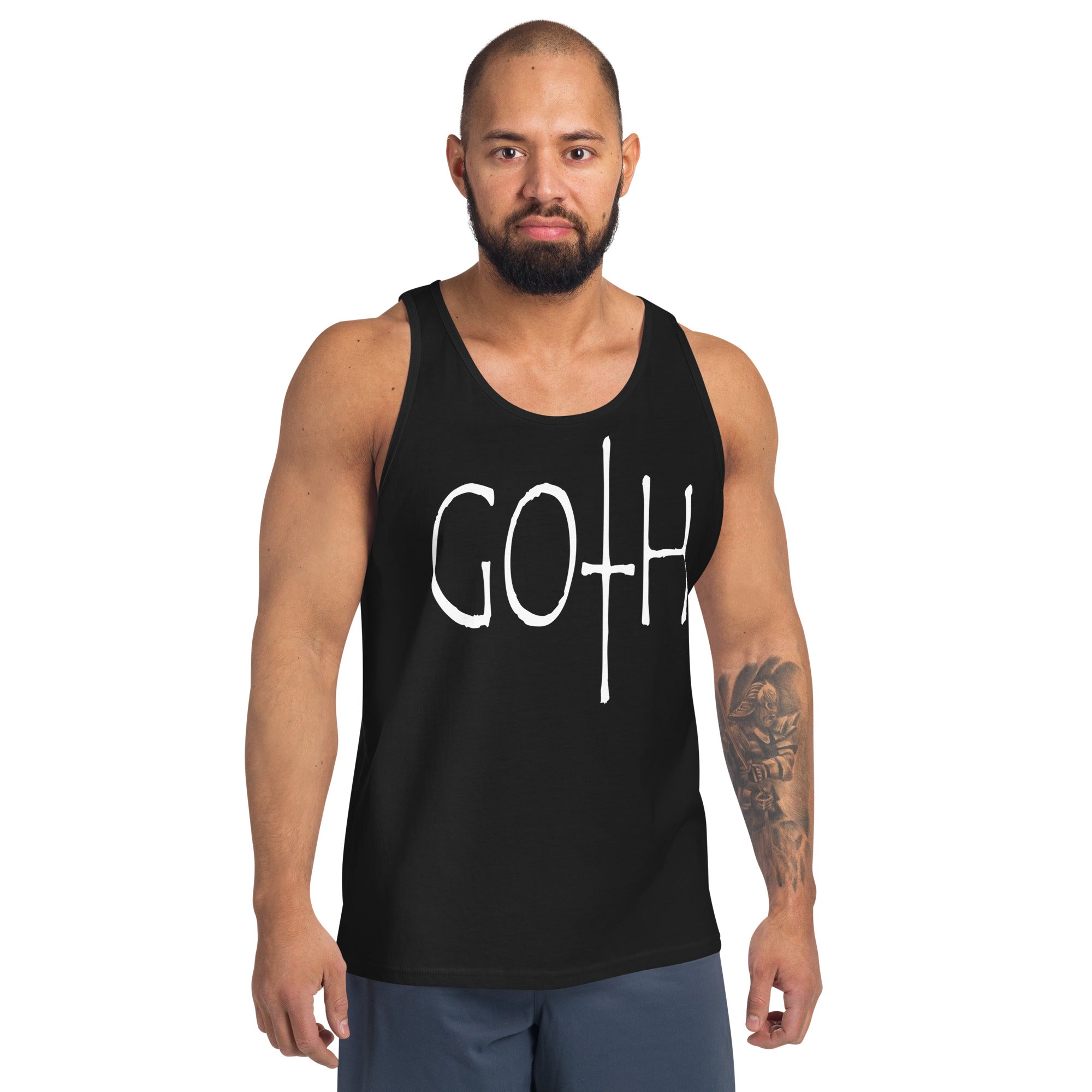 Goth Style Black Men's Tank Top Shirt - Edge of Life Designs