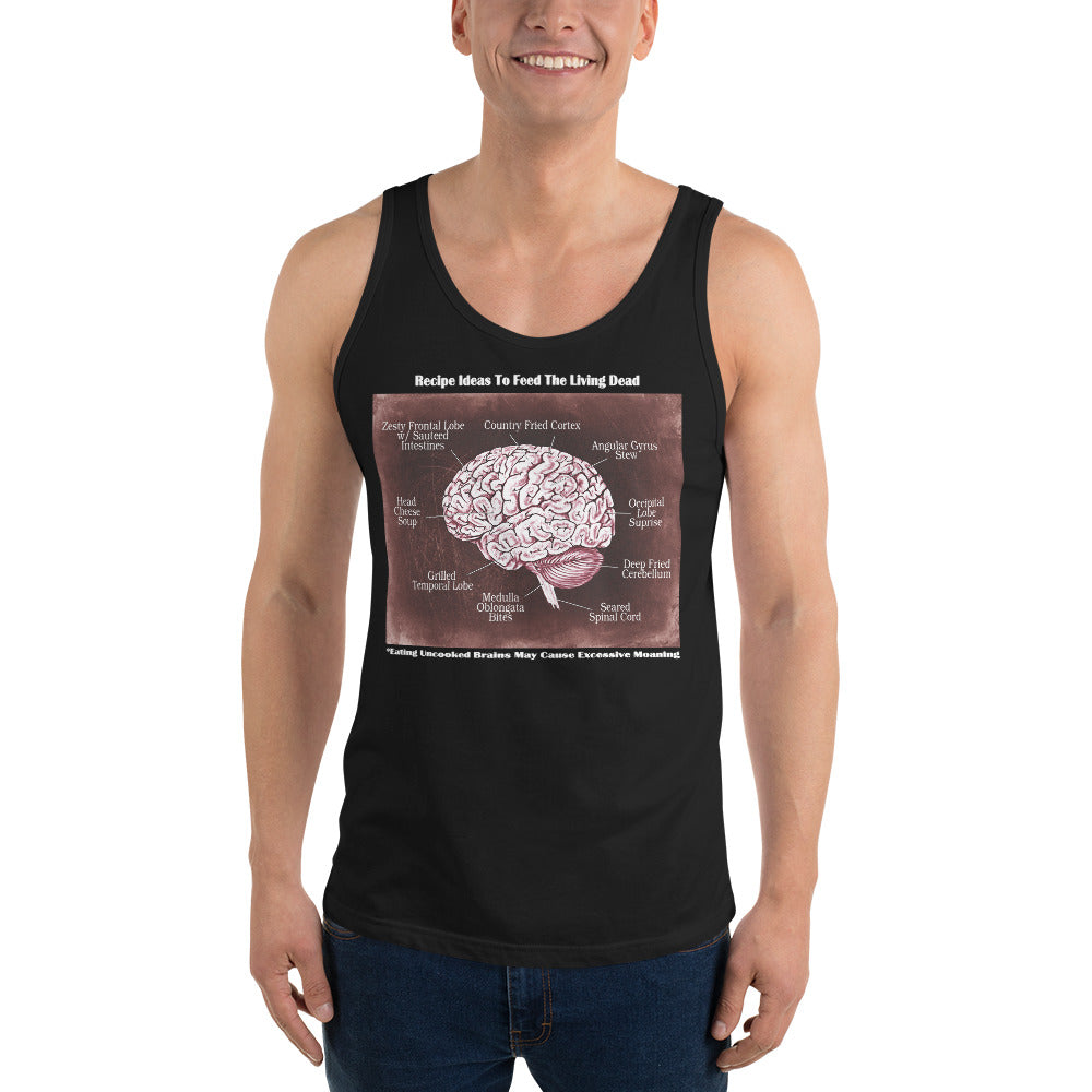 Recipe Ideas to Feed The Living Dead Zombie Men's Tank Top Shirt - Edge of Life Designs