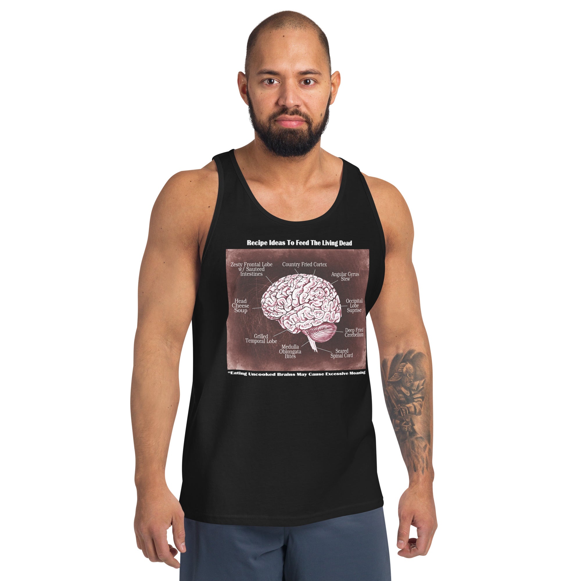 Recipe Ideas to Feed The Living Dead Zombie Men's Tank Top Shirt - Edge of Life Designs