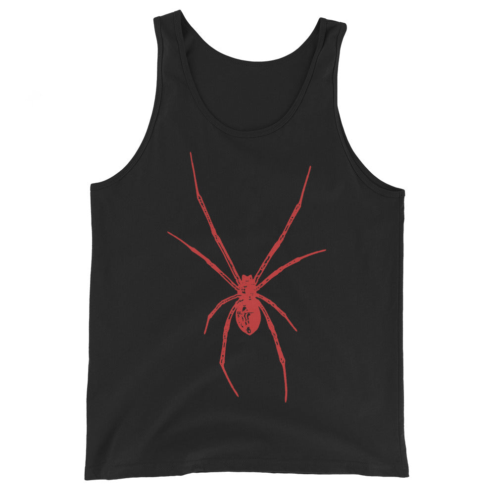 Red Creepy Spider Arachnid Black Widow Men's Tank Top - Edge of Life Designs