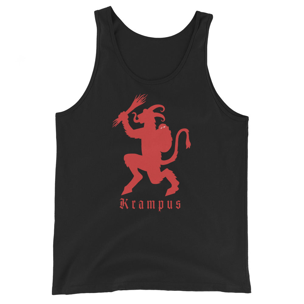 Merry Christmas with Krampus Krampuslauf Men's Tank Top - Edge of Life Designs