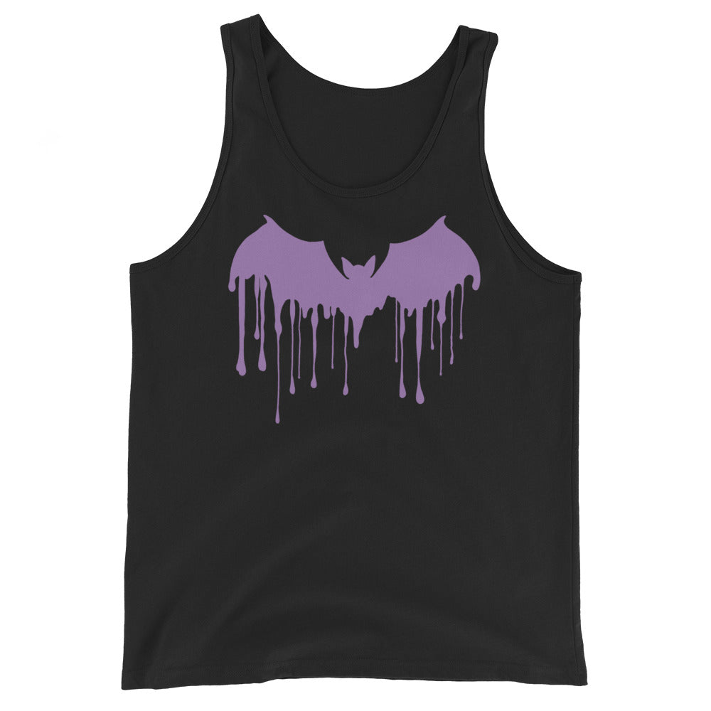 Purple Drip Melting Vampire Bat Men's Tank Top - Edge of Life Designs