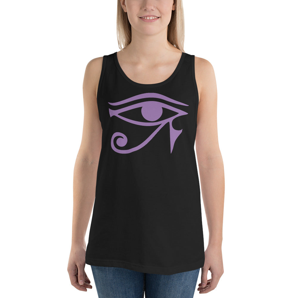 Eye of Ra Egyptian Goddess Men's Tank Top Purple Print - Edge of Life Designs