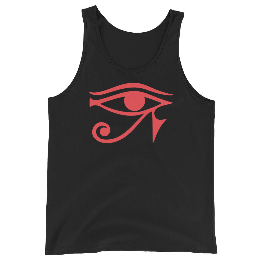 Eye of Ra Egyptian Goddess Men's  Tank Top Red Print - Edge of Life Designs