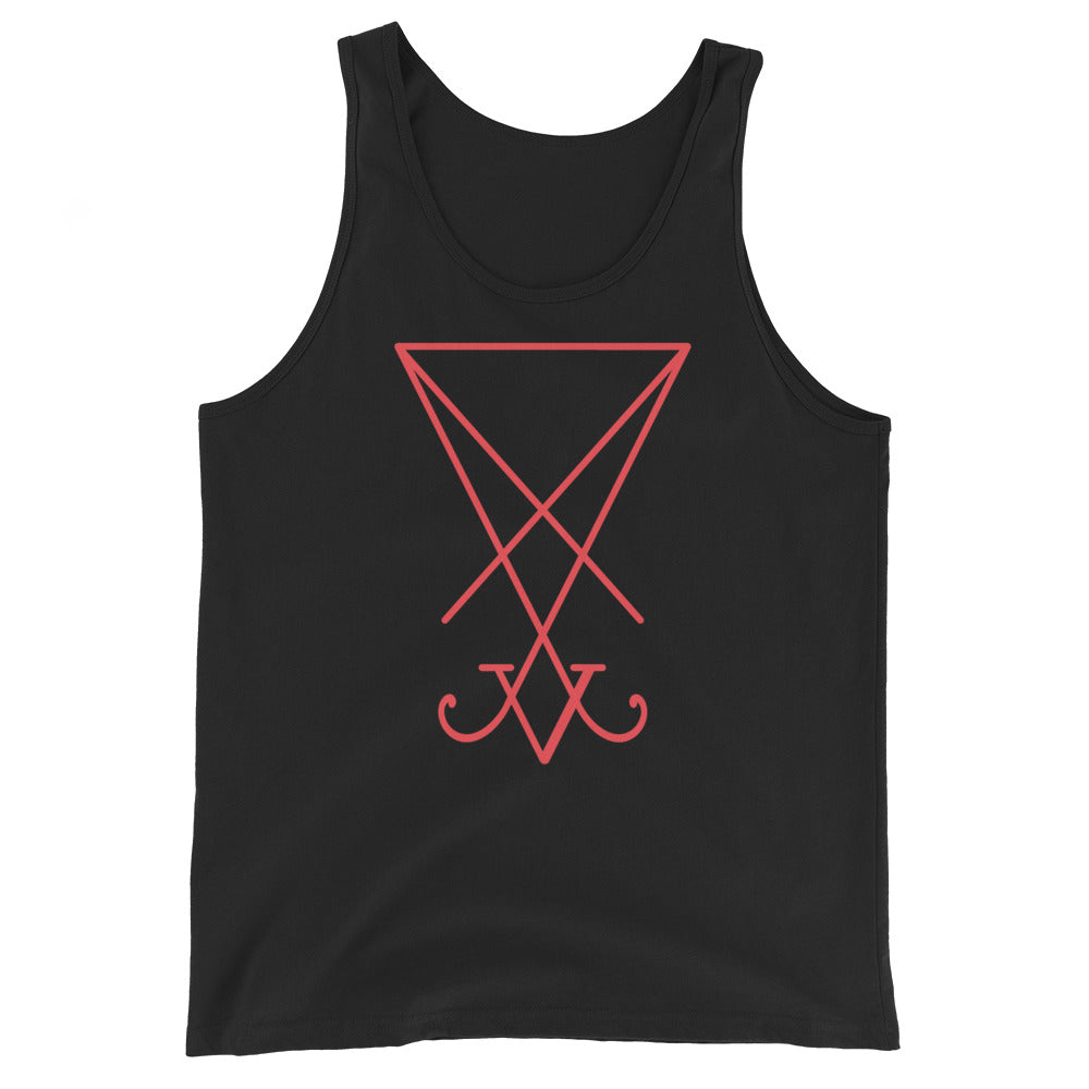 Red Sigil of Lucifer (Seal of Satan) The Grimoire of Truth Men's Tank Top