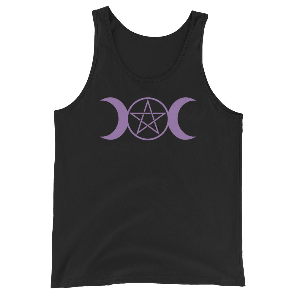 Purple Triple Moon Goddess Wiccan Pagan Symbol Men's Tank Top