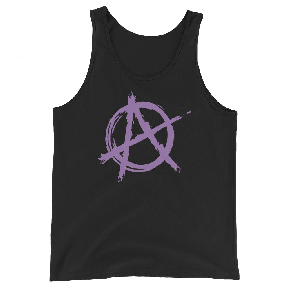 Purple Anarchy is Order Symbol Punk Rock Men's Tank Top
