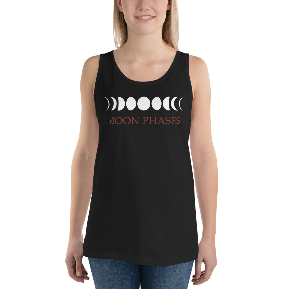 Lunar Moon Phases Waxing Waning New Full Moon Men's Tank Top