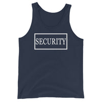 FNAF Security design on men's tank top, front view