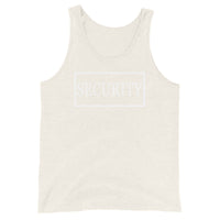 FNAF Security design on men's tank top, front view