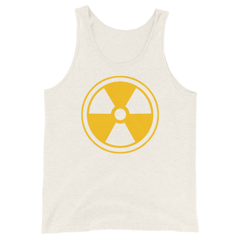 Yellow Radioactive Radiation Warning Sign Men's Tank Top Shirt