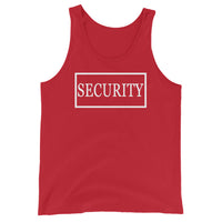 FNAF Security design on men's tank top, front view