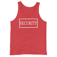 FNAF Security design on men's tank top, front view