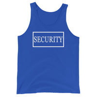 FNAF Security design on men's tank top, front view
