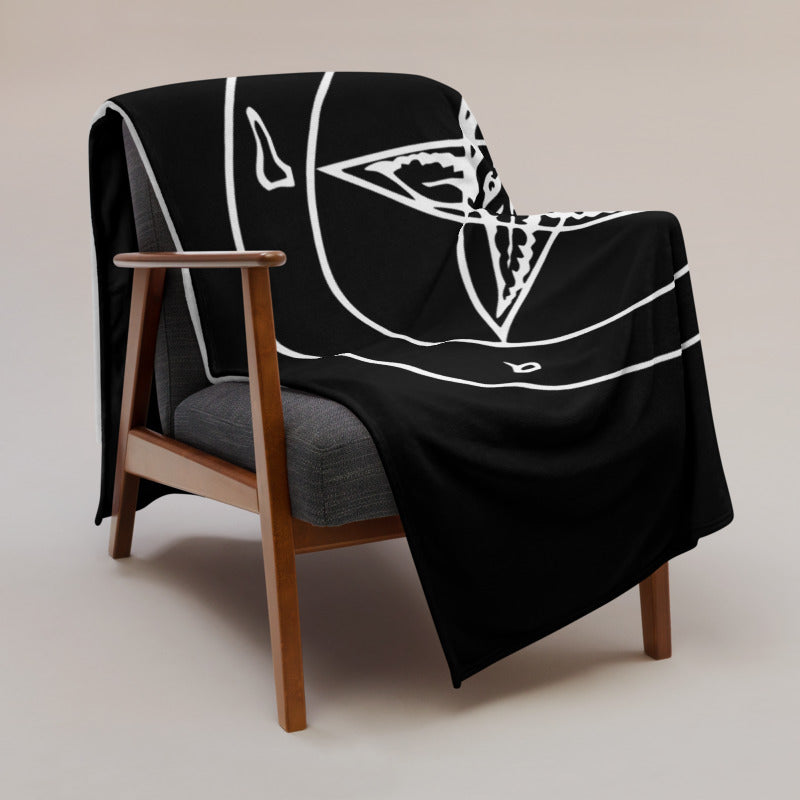 Sigil of Baphomet Satanic Occult Symbol on Cozy Throw Blanket - Edge of Life Designs