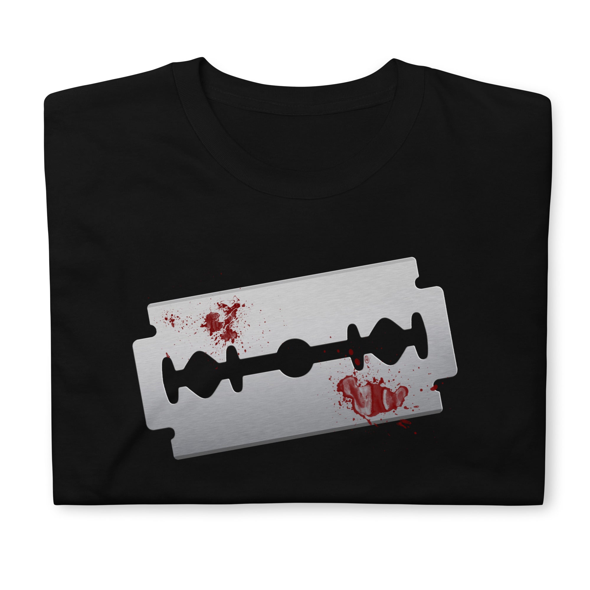 Blood Violin Bloody Razor Blade Horror Men's Short Sleeve T-Shirt - Edge of Life Designs