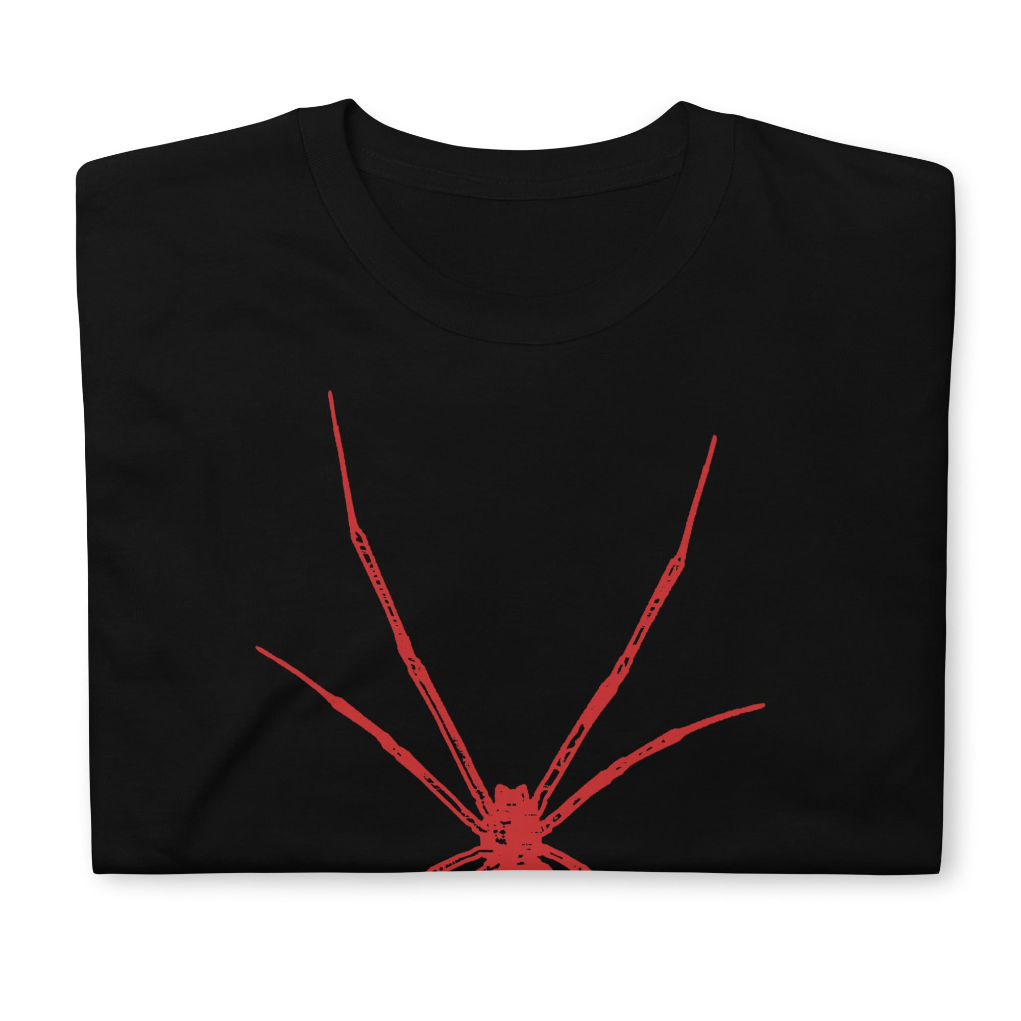 Red Creepy Spider Arachnid Black Widow Men's Short Sleeve T-Shirt - Edge of Life Designs