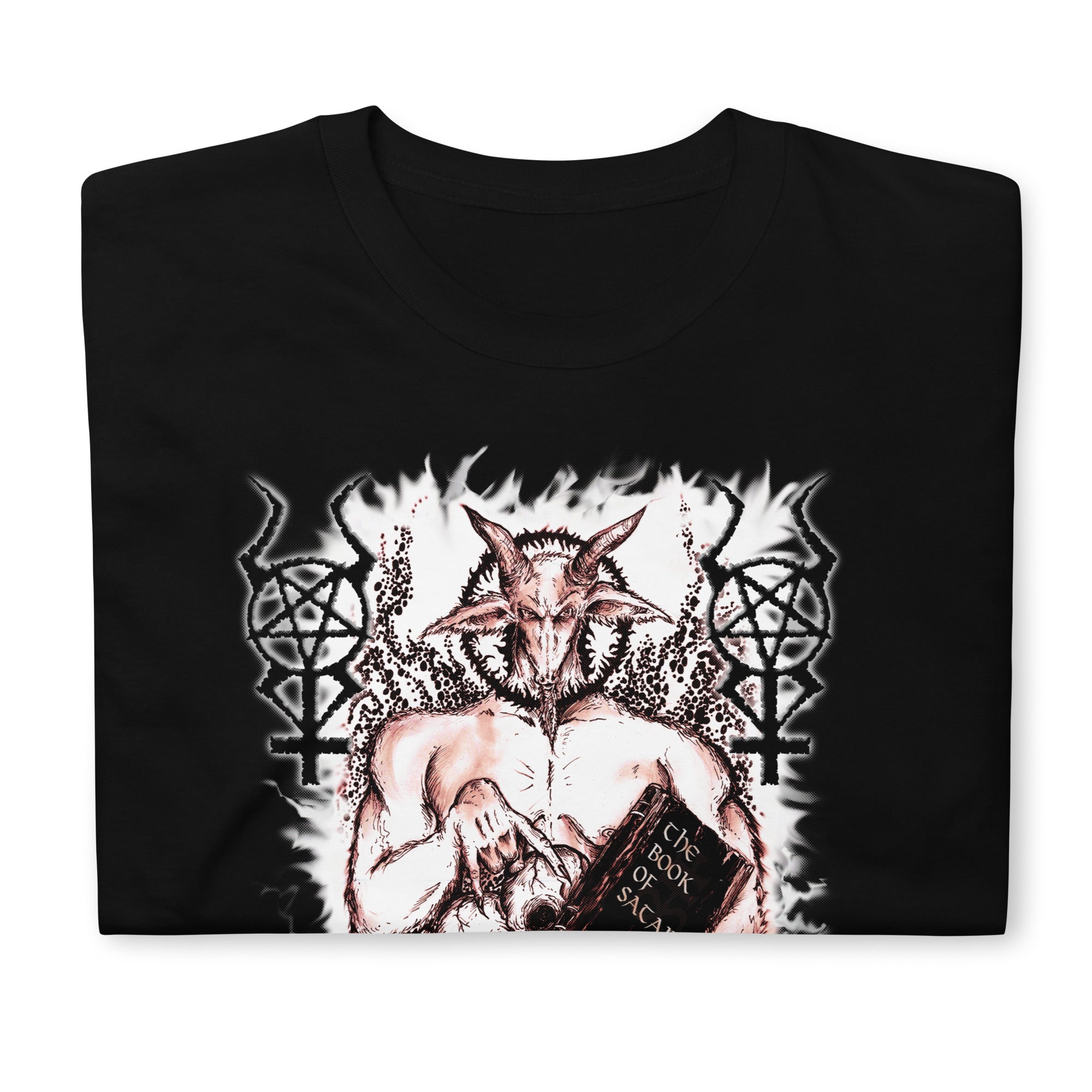 Book of Satan Baphomet Satanic Ritual Men's Short Sleeve T-Shirt - Edge of Life Designs