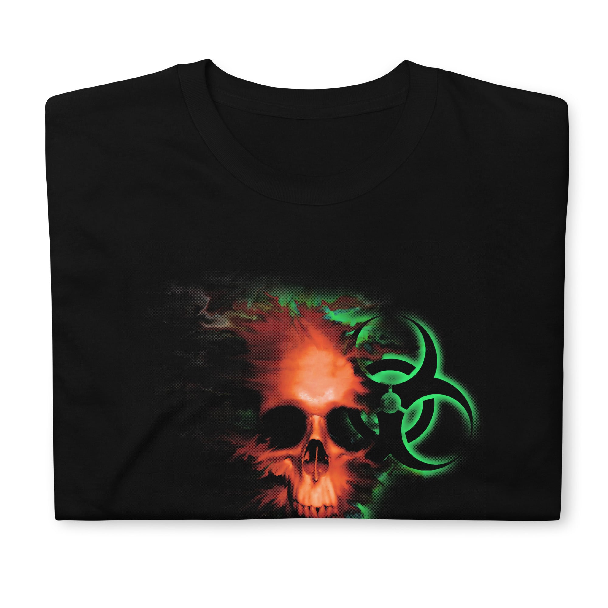 Radioactive Zombie Skull Bio Hazard Men's Short Sleeve T-Shirt - Edge of Life Designs
