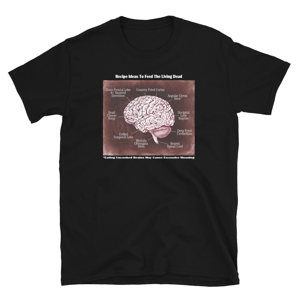 Recipe Ideas to Feed The Living Dead Zombie Men's Short Sleeve T-Shirt - Edge of Life Designs