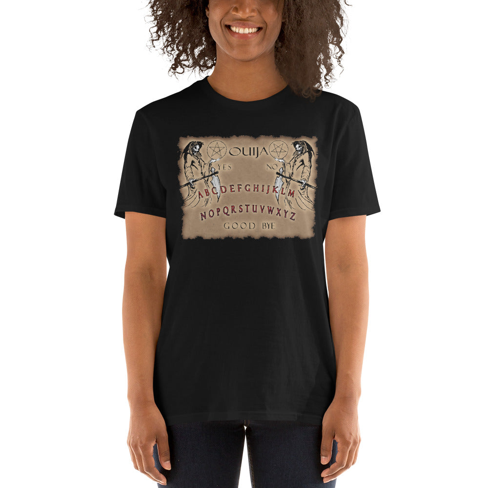 Grim Reaper Ouija Spirit Board for Halloween Horrors Men's Short Sleeve T-Shirt - Edge of Life Designs