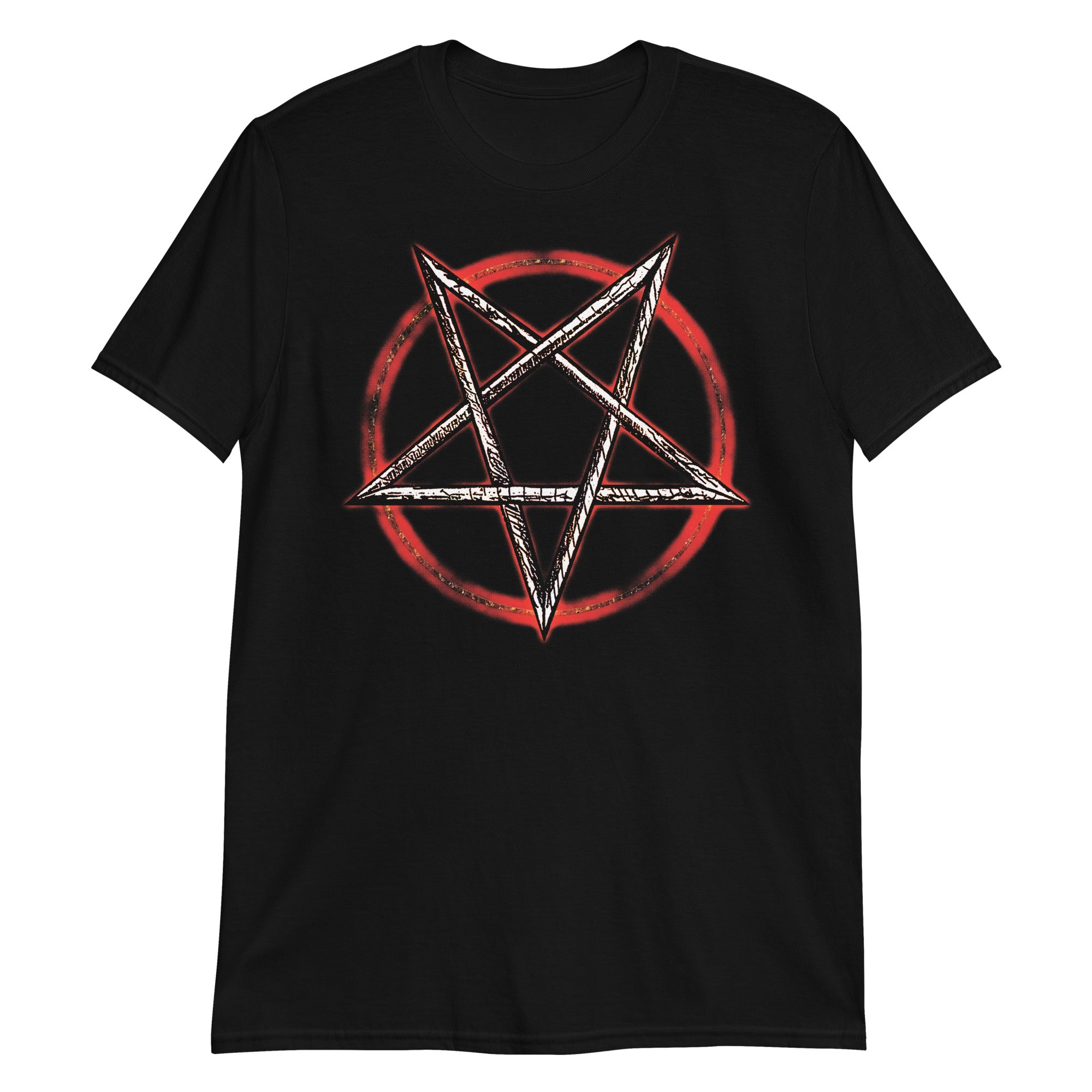 Fire and Brimstone Inverted Pentagram Unholy Men's Short Sleeve T-Shirt - Edge of Life Designs