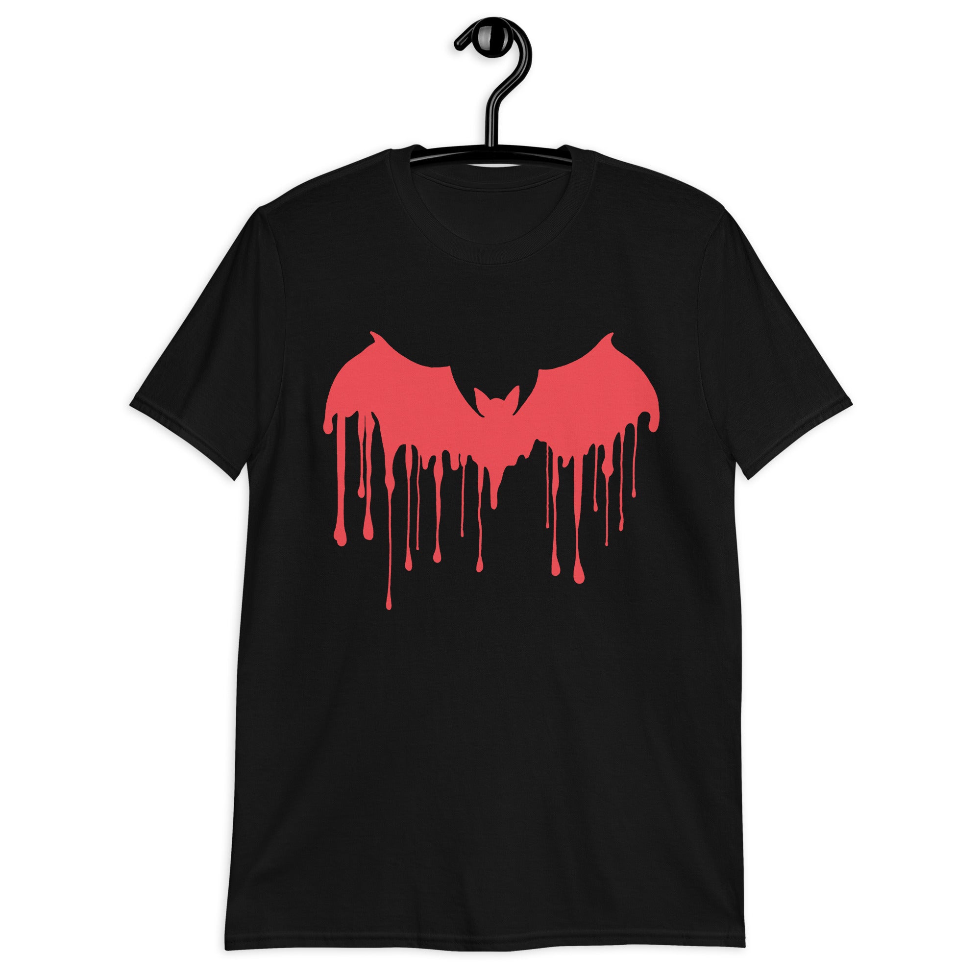 Red Blood Drip Melting Vampire Bat Men's Short Sleeve T-Shirt - Edge of Life Designs