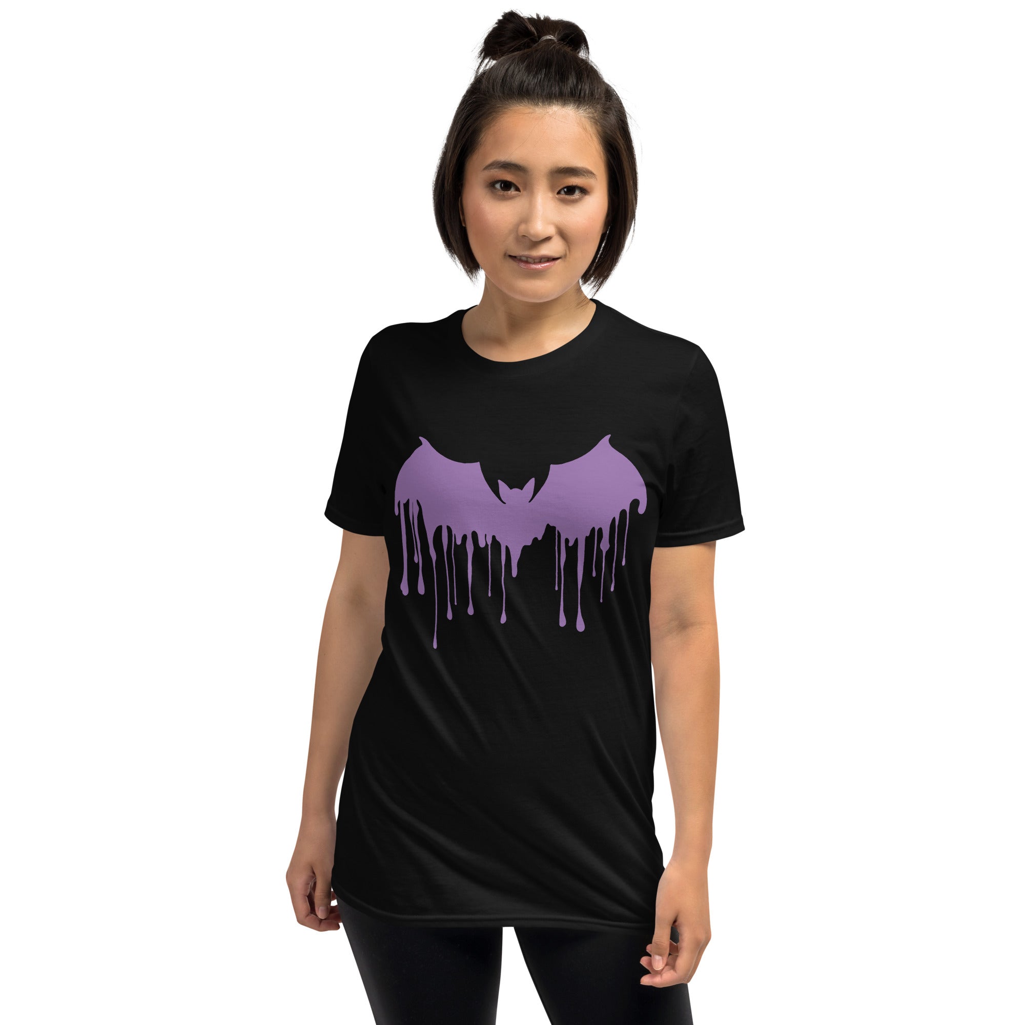 Purple Drip Melting Vampire Bat Men's Short Sleeve T-Shirt - Edge of Life Designs
