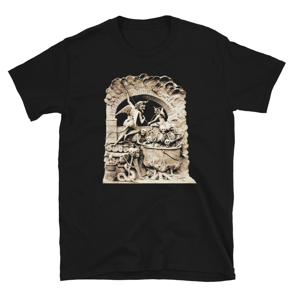 Les Diableries The Pits of Hell and the Devil Men's Short Sleeve T-Shirt - Edge of Life Designs
