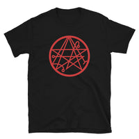 Necronomicon Symbol design on unisex T-shirt, front view