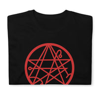 Necronomicon Symbol design on unisex T-shirt, front view