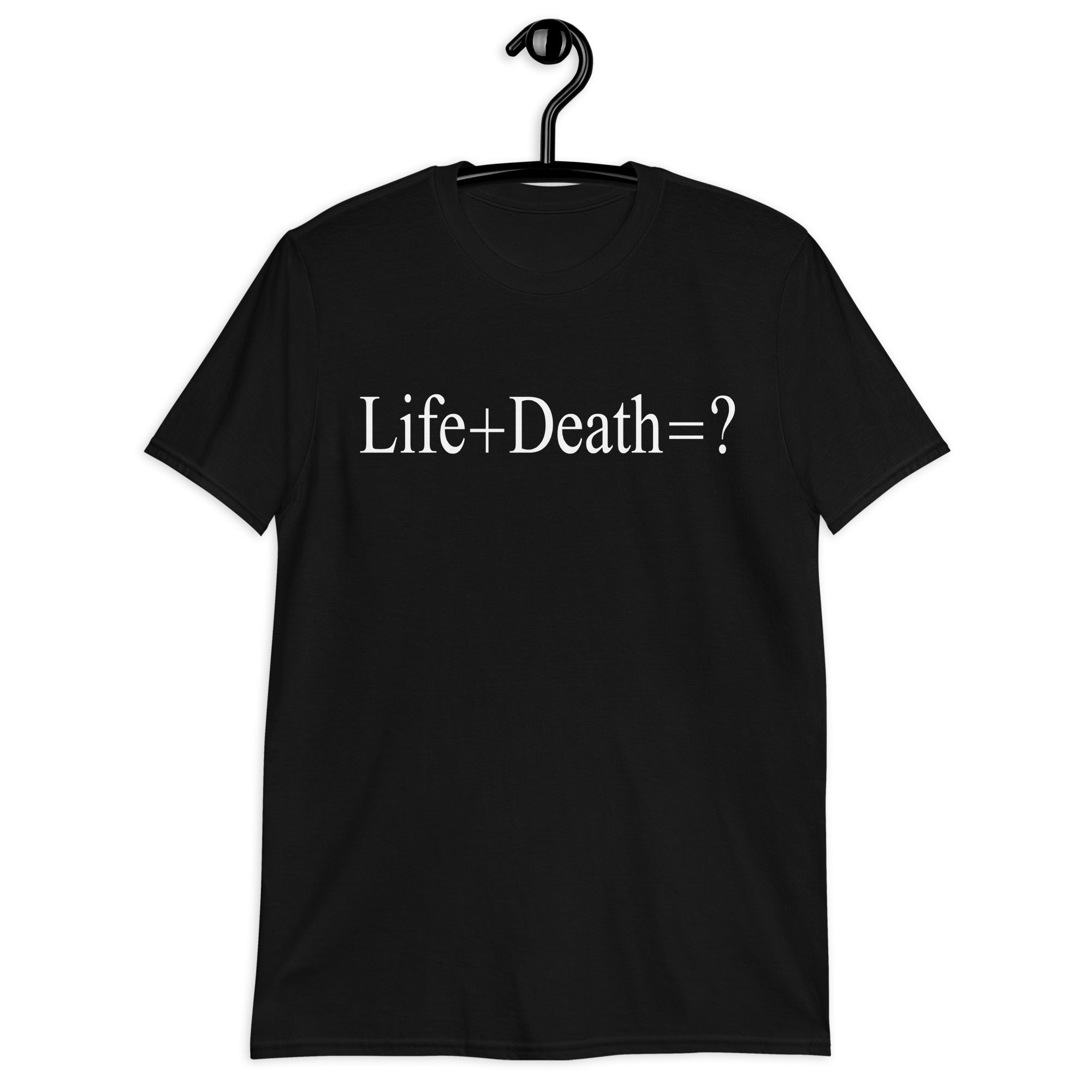 Life + Death = ? Gothic Deathrock Style Men's Short Sleeve T-Shirt - Edge of Life Designs