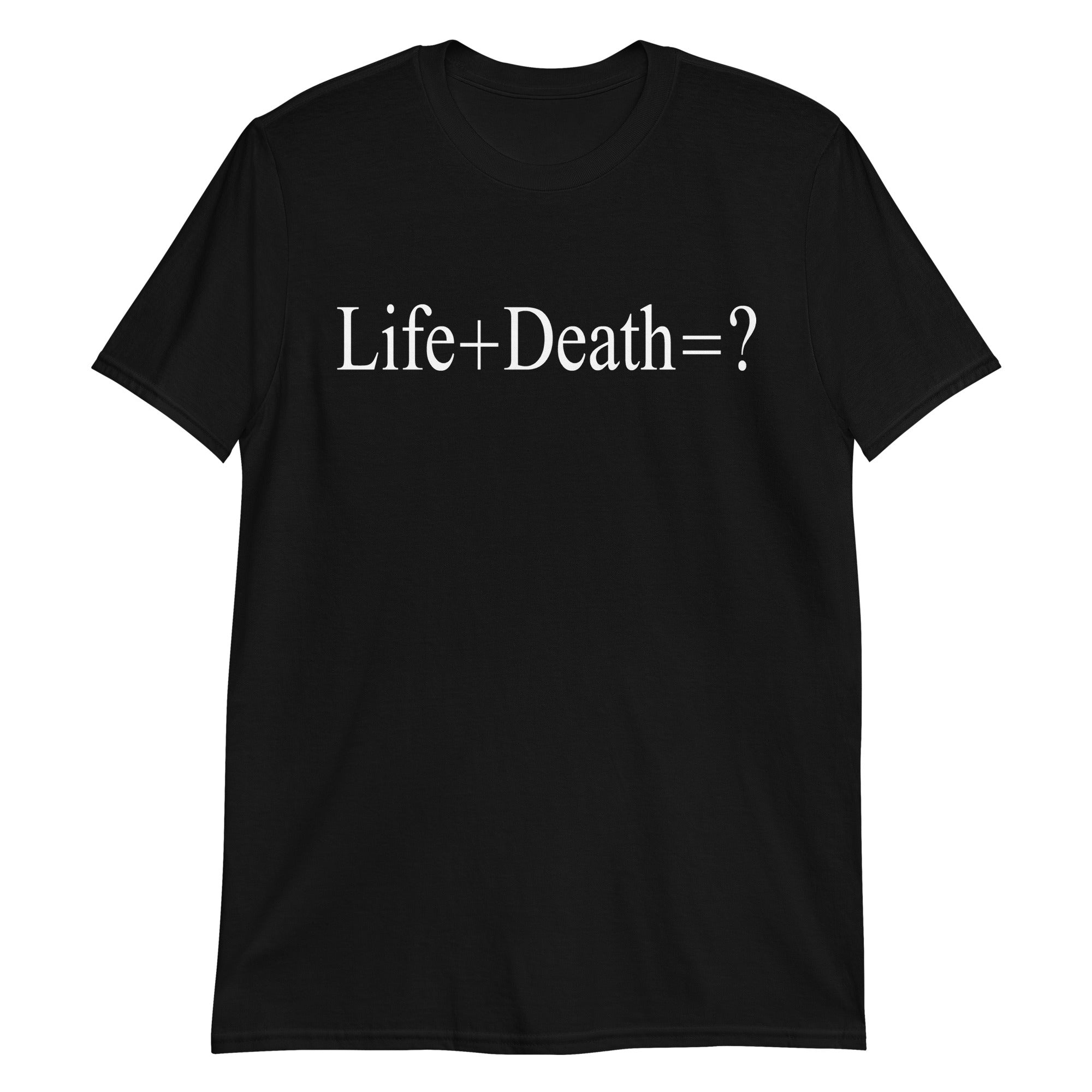 Life + Death = ? Gothic Deathrock Style Men's Short Sleeve T-Shirt - Edge of Life Designs