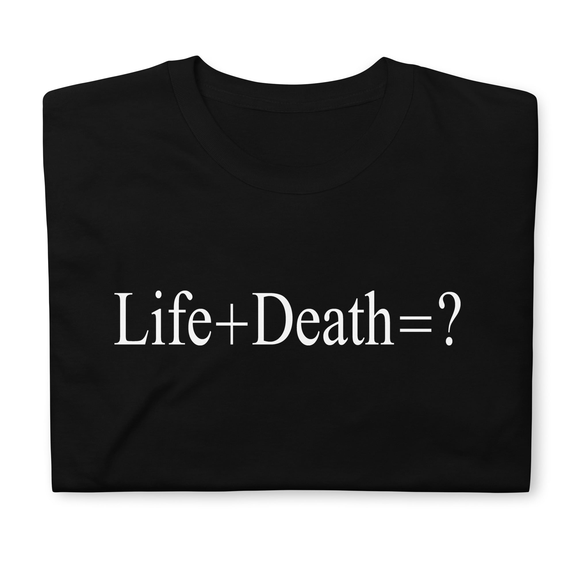 Life + Death = ? Gothic Deathrock Style Men's Short Sleeve T-Shirt - Edge of Life Designs