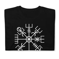Vegvisir Wayfinder design on unisex T-shirt, front view
