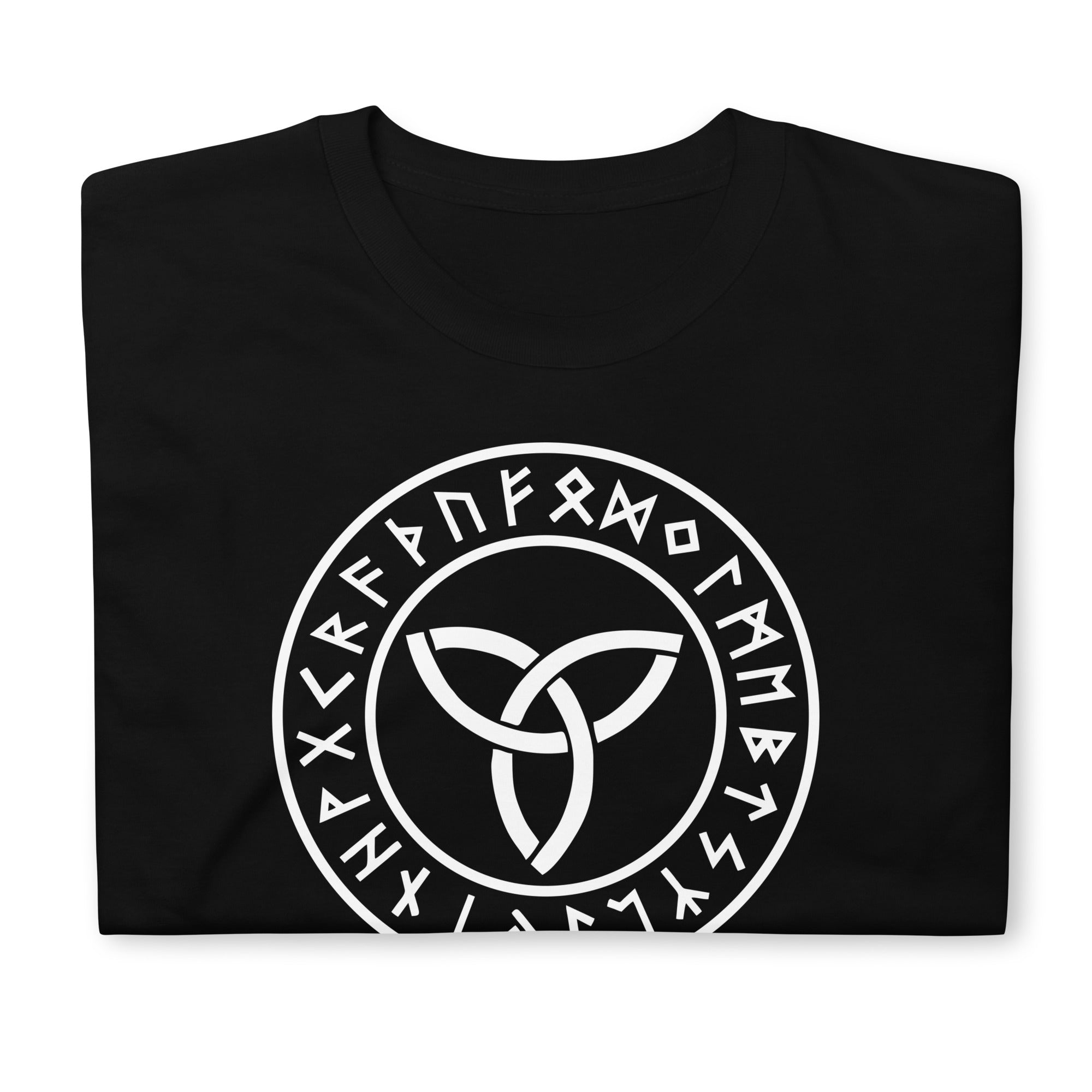 Triquetra Infinity Symbol with Viking Runes Men's Short-Sleeve T-Shirt - Edge of Life Designs