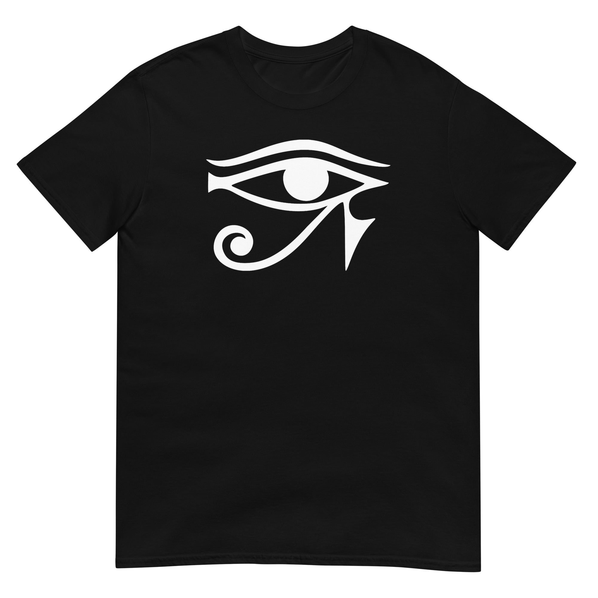Eye of Ra Egyptian Goddess Men's Short-Sleeve T-Shirt White Print - Edge of Life Designs