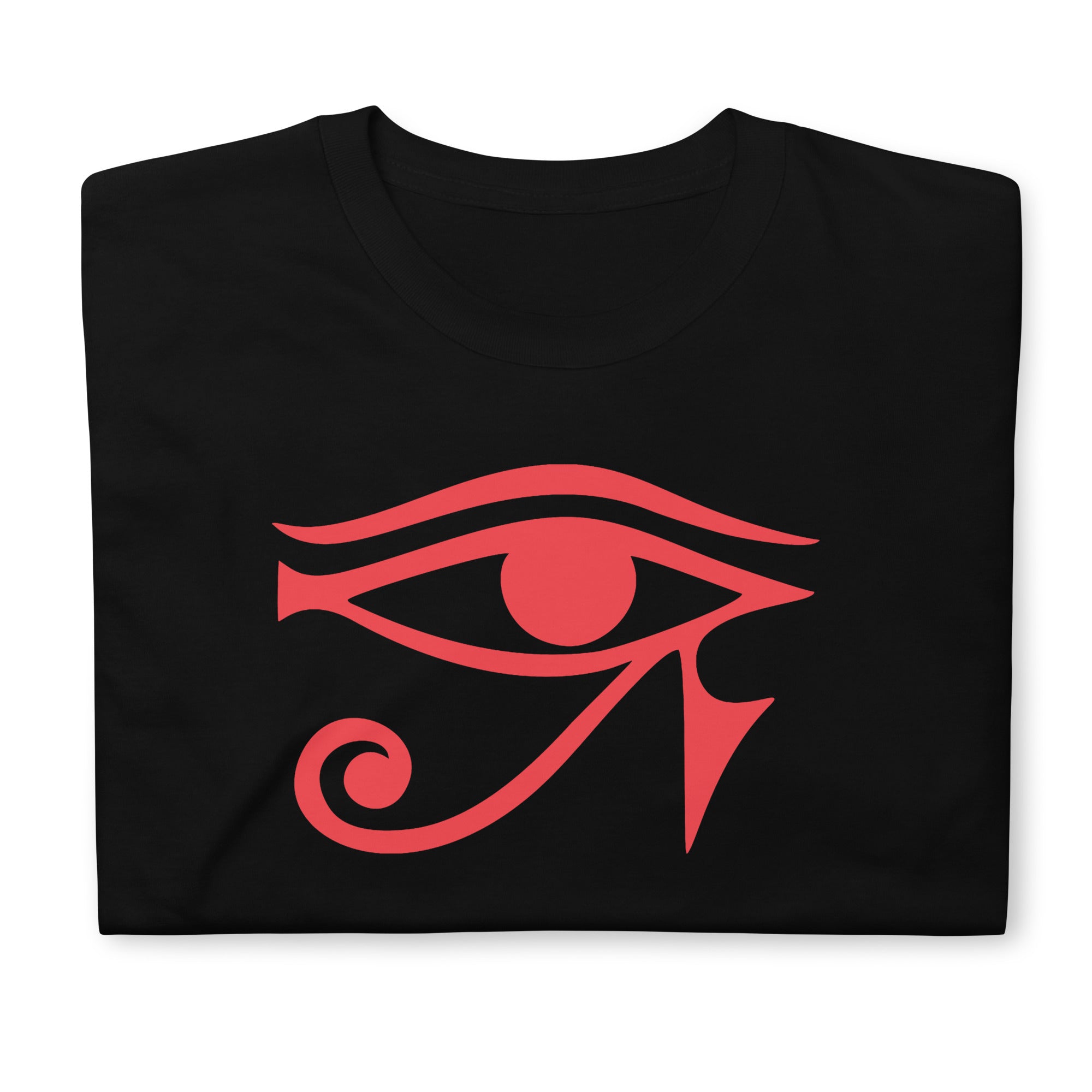 Eye of Ra Egyptian Goddess Men's Short-Sleeve T-Shirt Red Print - Edge of Life Designs